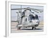 An Italian Navy EH101 Helicopter at Forward Operating Base Herat, Afghanistan-Stocktrek Images-Framed Photographic Print