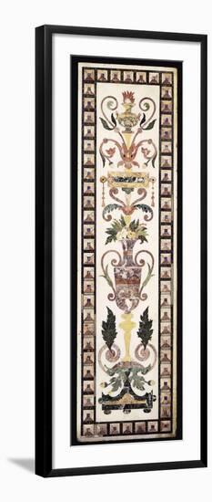 An Italian Pietre Dura Inlaid White Marble Panel, Early 18th Century (Marble Pietre Dura)-null-Framed Giclee Print