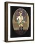 An Italian Pietre Dure Panel Depicting a Gentleman (Pietre Dura)-null-Framed Giclee Print