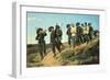 An Italian Rifle Regiment Returning from a Reconnaissance Patrol, 1861-Silvestro Lega-Framed Giclee Print