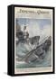 An Italian Torpedo Boat Heroically Rams and Sinks a British Submarine-Achille Beltrame-Framed Stretched Canvas