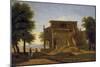 An Italian Villa with Figures, 19th Century-Jean Victor Bertin-Mounted Giclee Print