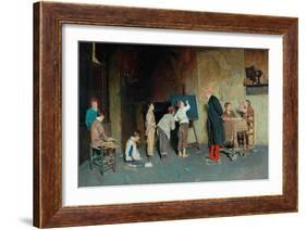 An Italian Village School, 1888-Giuseppe Costantini-Framed Giclee Print