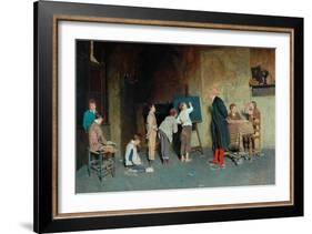 An Italian Village School, 1888-Giuseppe Costantini-Framed Giclee Print