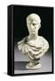 An Italian White and Breche Marble Bust of Julius Caesar, Second Half 19th Century-null-Framed Stretched Canvas