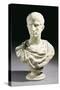 An Italian White and Breche Marble Bust of Julius Caesar, Second Half 19th Century-null-Stretched Canvas