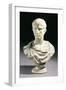 An Italian White and Breche Marble Bust of Julius Caesar, Second Half 19th Century-null-Framed Giclee Print