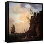 An Italianate Harbour Scene, 1749-Claude Joseph Vernet-Framed Stretched Canvas