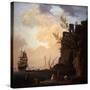 An Italianate Harbour Scene, 1749-Claude Joseph Vernet-Stretched Canvas