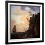 An Italianate Harbour Scene, 1749-Claude Joseph Vernet-Framed Giclee Print