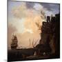 An Italianate Harbour Scene, 1749-Claude Joseph Vernet-Mounted Giclee Print