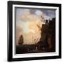 An Italianate Harbour Scene, 1749-Claude Joseph Vernet-Framed Giclee Print