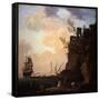 An Italianate Harbour Scene, 1749-Claude Joseph Vernet-Framed Stretched Canvas