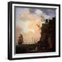 An Italianate Harbour Scene, 1749-Claude Joseph Vernet-Framed Giclee Print