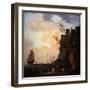 An Italianate Harbour Scene, 1749-Claude Joseph Vernet-Framed Giclee Print