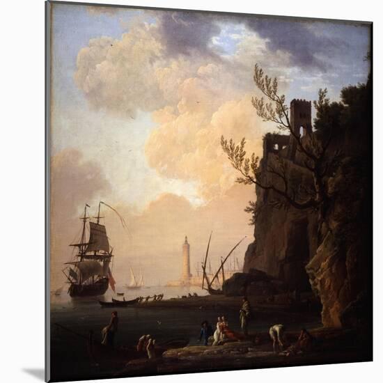 An Italianate Harbour Scene, 1749-Claude Joseph Vernet-Mounted Giclee Print