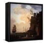 An Italianate Harbour Scene, 1749-Claude Joseph Vernet-Framed Stretched Canvas