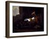 An Italianate Landscape with Peasants outside an Inn, 17Th Century (On Canvas)-Nicolaes Pietersz Berchem-Framed Giclee Print