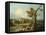 An Italianate River Landscape with Travellers-Francesco Zuccarelli-Framed Stretched Canvas