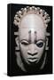 An ivory mask from Benin, Nigeria worn by the Oba of Benin on ceremonial occasions. Artist: Unknown-Unknown-Framed Stretched Canvas