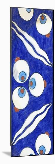 An Iznik Pottery Border Tile, with Bold Cintamani Triple Roundels and Paired Waves, C. 1570-null-Mounted Giclee Print