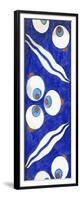 An Iznik Pottery Border Tile, with Bold Cintamani Triple Roundels and Paired Waves, C. 1570-null-Framed Giclee Print