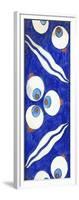 An Iznik Pottery Border Tile, with Bold Cintamani Triple Roundels and Paired Waves, C. 1570-null-Framed Giclee Print