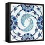 An Iznik Pottery Tile, with a Spiralling Floral Motif, Early 17th Century-null-Framed Stretched Canvas
