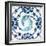 An Iznik Pottery Tile, with a Spiralling Floral Motif, Early 17th Century-null-Framed Giclee Print