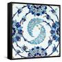 An Iznik Pottery Tile, with a Spiralling Floral Motif, Early 17th Century-null-Framed Stretched Canvas