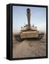 An M-1A1 Main Battle Tank Casts a Daunting Image in the Desert Near Dra Digla, Iraq-Stocktrek Images-Framed Stretched Canvas