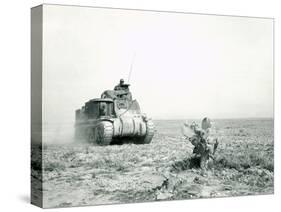 An M3 Grant Tank on the Move During the Battle of Kasserine Pass, Tunisia-null-Stretched Canvas