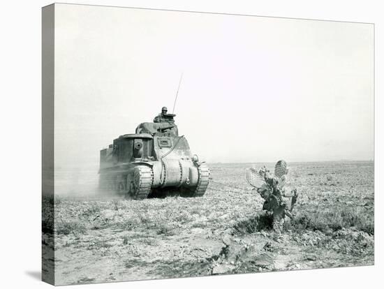 An M3 Grant Tank on the Move During the Battle of Kasserine Pass, Tunisia-null-Stretched Canvas