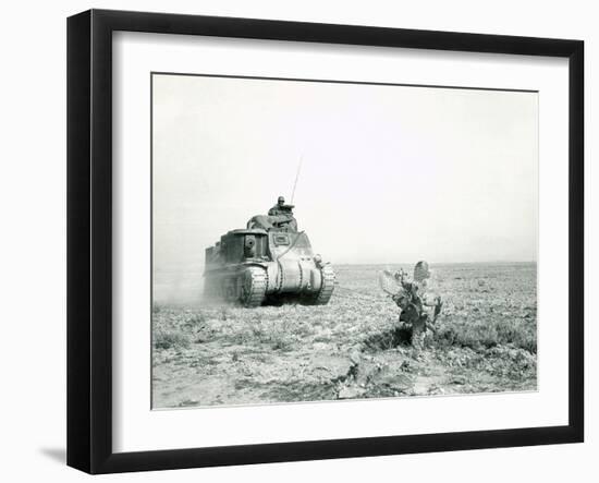 An M3 Grant Tank on the Move During the Battle of Kasserine Pass, Tunisia-null-Framed Photographic Print