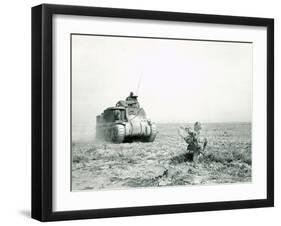 An M3 Grant Tank on the Move During the Battle of Kasserine Pass, Tunisia-null-Framed Photographic Print