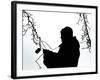 An Man Wires Christmas Lights-null-Framed Photographic Print