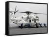 An MH-53E Super Stallion Helicopter Lands Aboard USS Tortuga-Stocktrek Images-Framed Stretched Canvas