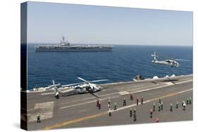 An Mh-60R Sea Hawk Helicopter Launches from USS Harry S. Truman-null-Stretched Canvas