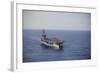 An Mh-60R Sea Hawk Helicopter Performs Maneuvers Above USS Nimitz-null-Framed Photographic Print