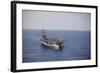 An Mh-60R Sea Hawk Helicopter Performs Maneuvers Above USS Nimitz-null-Framed Photographic Print