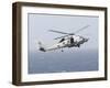 An Mh-60R Sea Hawk Helicopter Prepares to Land-null-Framed Photographic Print