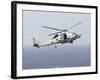 An Mh-60R Sea Hawk Helicopter Prepares to Land-null-Framed Photographic Print