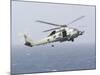An Mh-60R Sea Hawk Helicopter Prepares to Land-null-Mounted Photographic Print
