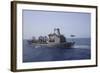 An Mh-60S Sea Hawk Conducts a Vertical Replenishment with USNS Laramie-null-Framed Photographic Print