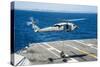 An Mh-60S Sea Hawk Delivers Supplies onto the Flight Deck of USS George Washington-null-Stretched Canvas