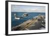 An Mh-60S Sea Hawk Helicopter Delivers Supplies to USS Bonhomme Richard-null-Framed Photographic Print