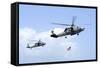 An Mh-60S Sea Hawk Helicopter Follows Behind an Mh-60R Sea Hawk-null-Framed Stretched Canvas