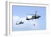 An Mh-60S Sea Hawk Helicopter Follows Behind an Mh-60R Sea Hawk-null-Framed Photographic Print