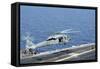 An Mh-60S Sea Hawk Helicopter Lands on the Flight Deck of USS George H.W. Bush-null-Framed Stretched Canvas