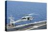 An Mh-60S Sea Hawk Helicopter Lands on the Flight Deck of USS George H.W. Bush-null-Stretched Canvas